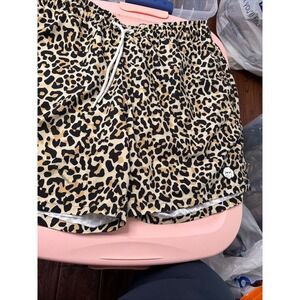 Danny Duncan Leopard Print Swim Trunks Mens Large Tan Black Animal Print Shorts